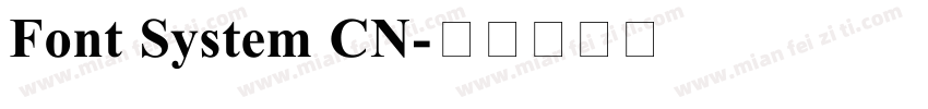 Font System CN字体转换